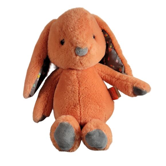 B. Toys Orange Bunny Plush Stuffed Animal Soft Ears 12" Rabbit Toy - Picture 1 of 14